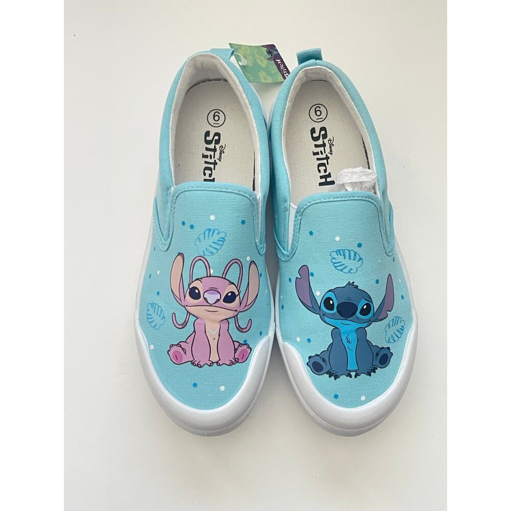 Disney Lilo and Stitch Lowtop Sneakers - Stitch Low Top Shoes Slipon Size 6 - Picture 4 of 8